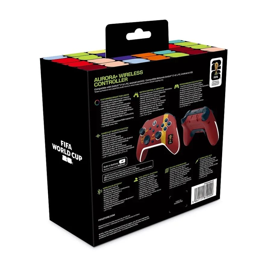 FIFA WORLDCUP 26 - AURORA+ WIRELESS CONTROLLER SWITCH 1 & 2/PC/MOBILE - SPAIN 5061111810099