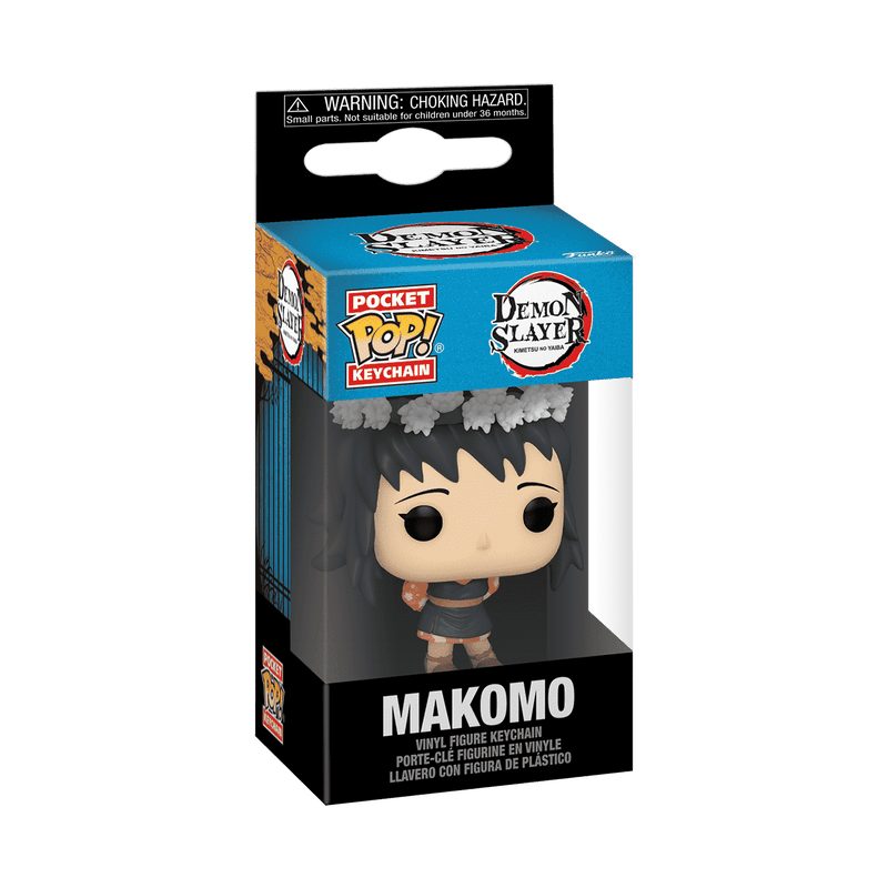 FUNKO POCKET POP KEYCHAIN Demon Slayer Makomo with flower headdress 889698726153