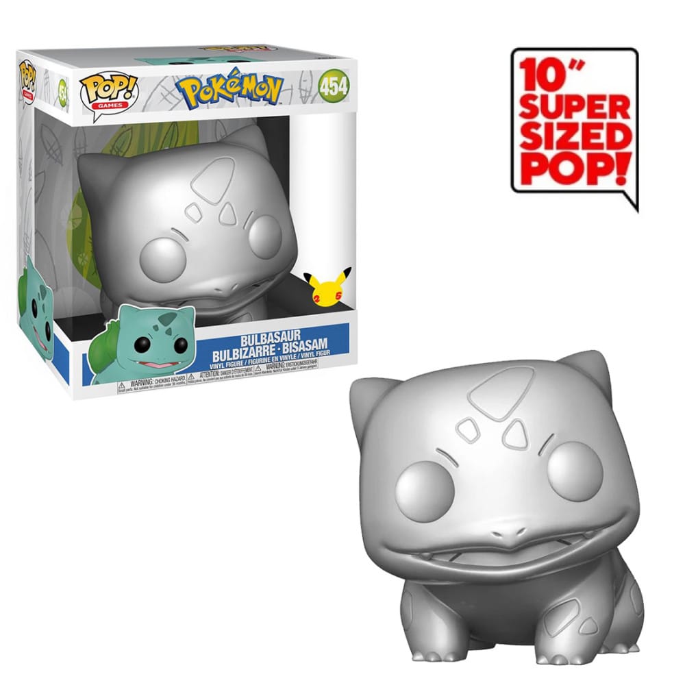 FUNKO POP GAMES: POKEMON - BULBASAUR 10" (SILVER METALIC) 889698598743