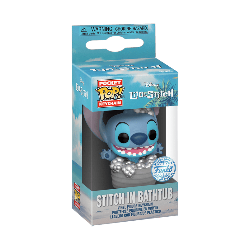 FUNKO POP KEYCHAIN: DISNEY- STITCH IN BATHTUB 889698688895