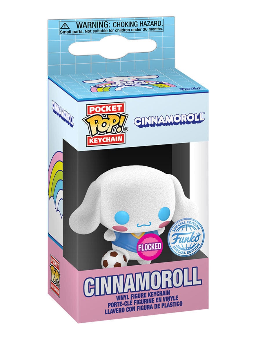 FUNKO POP KEYCHAIN: SANRIO - CINNAMOROLL (SOCCER BALL) (FLOCKED) 889698821452