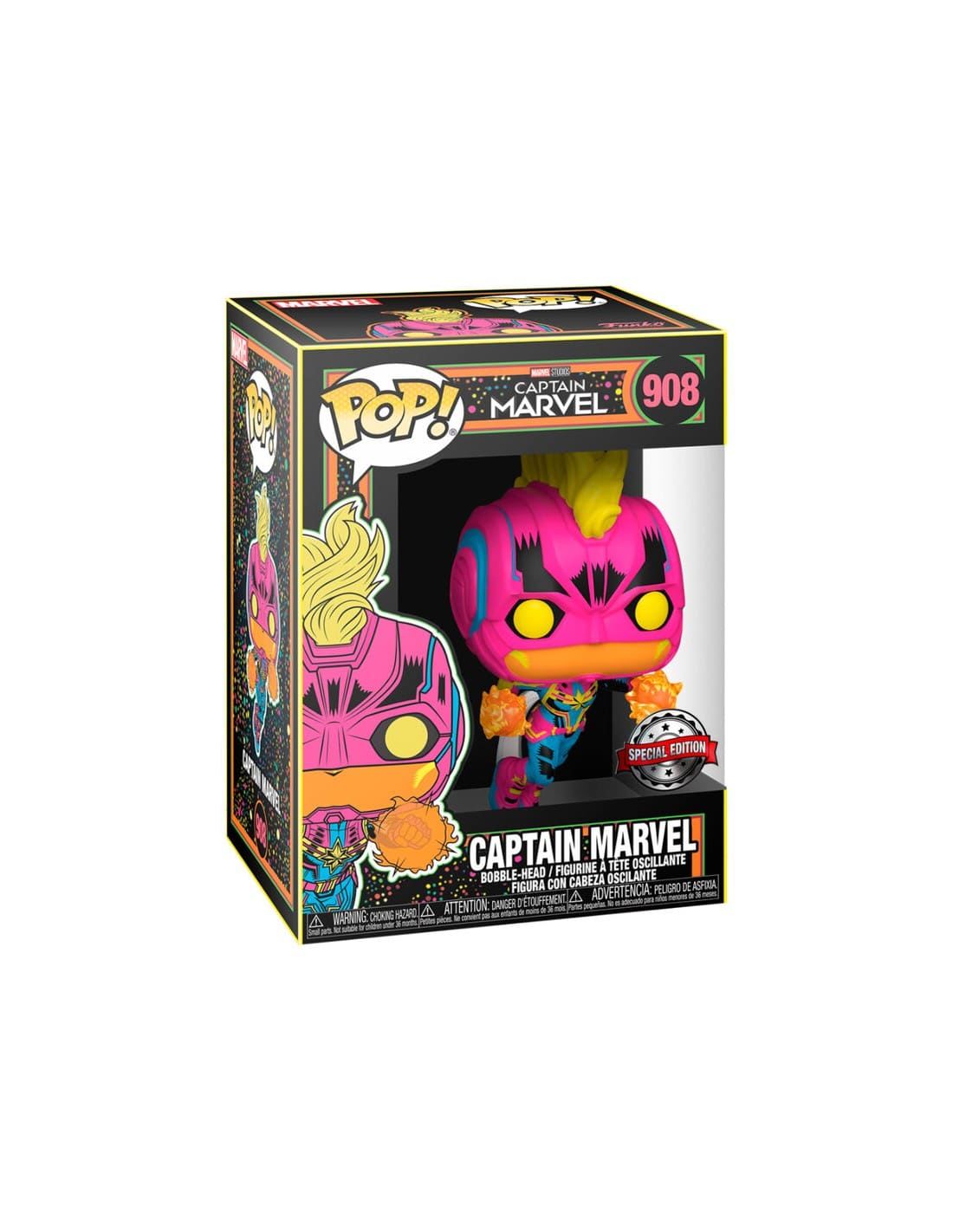 FUNKO POP: MARVEL - CAPTAIN MARVEL - CAPTAIN MARVEL BLACKLIGHT (EXCL.) 889698552134