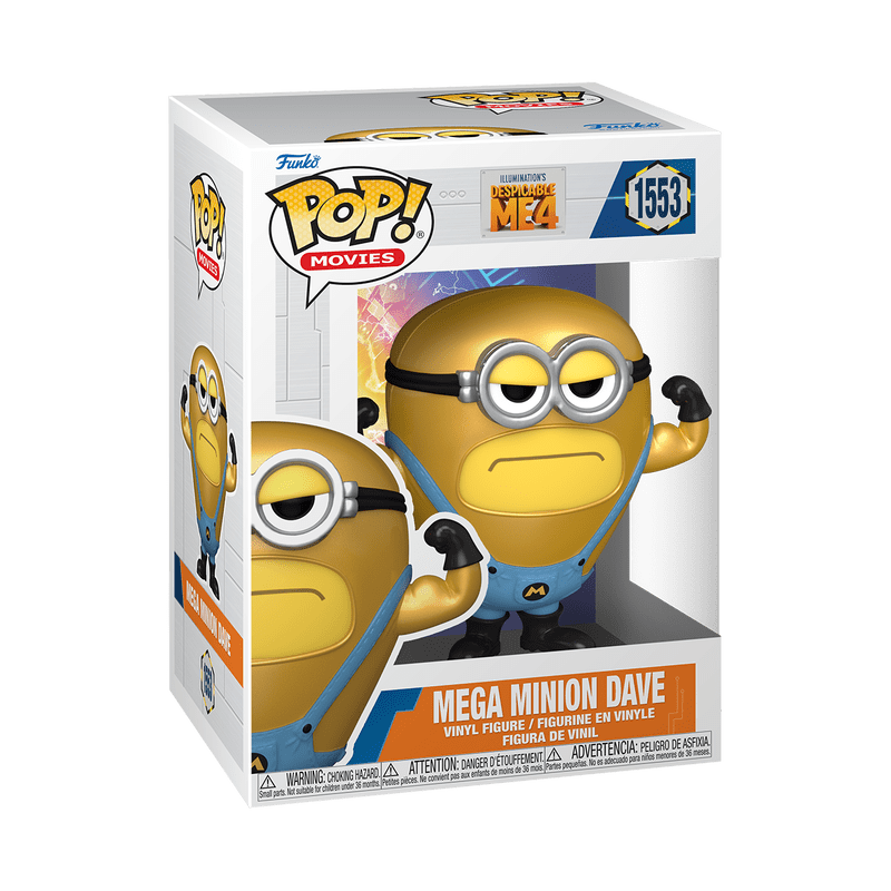FUNKO POP MOVIES: DESPICABLE ME 4 – MEGA MINION DAVE 889698760492