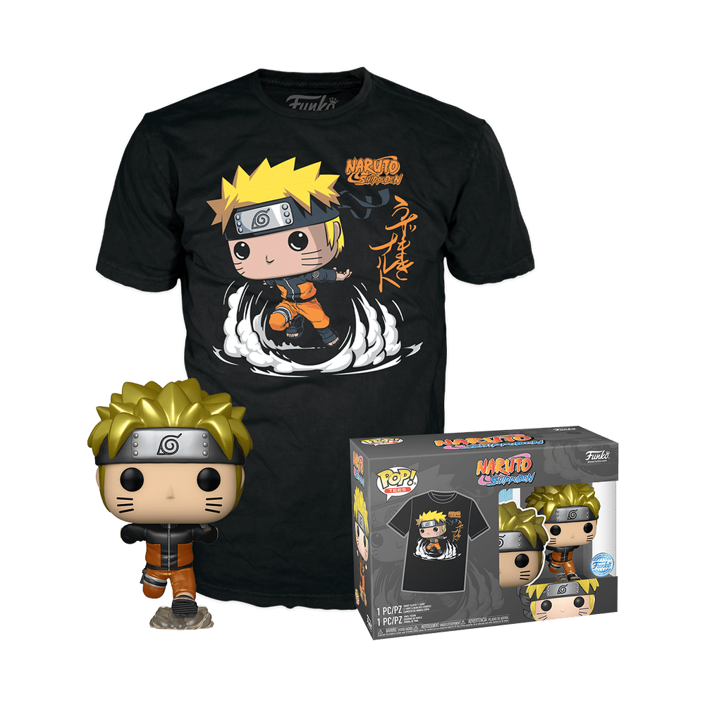 FUNKO POP & TEE: NARUTO - NARUTO RUN(MT) - DAMAGED BOX 3200000003026