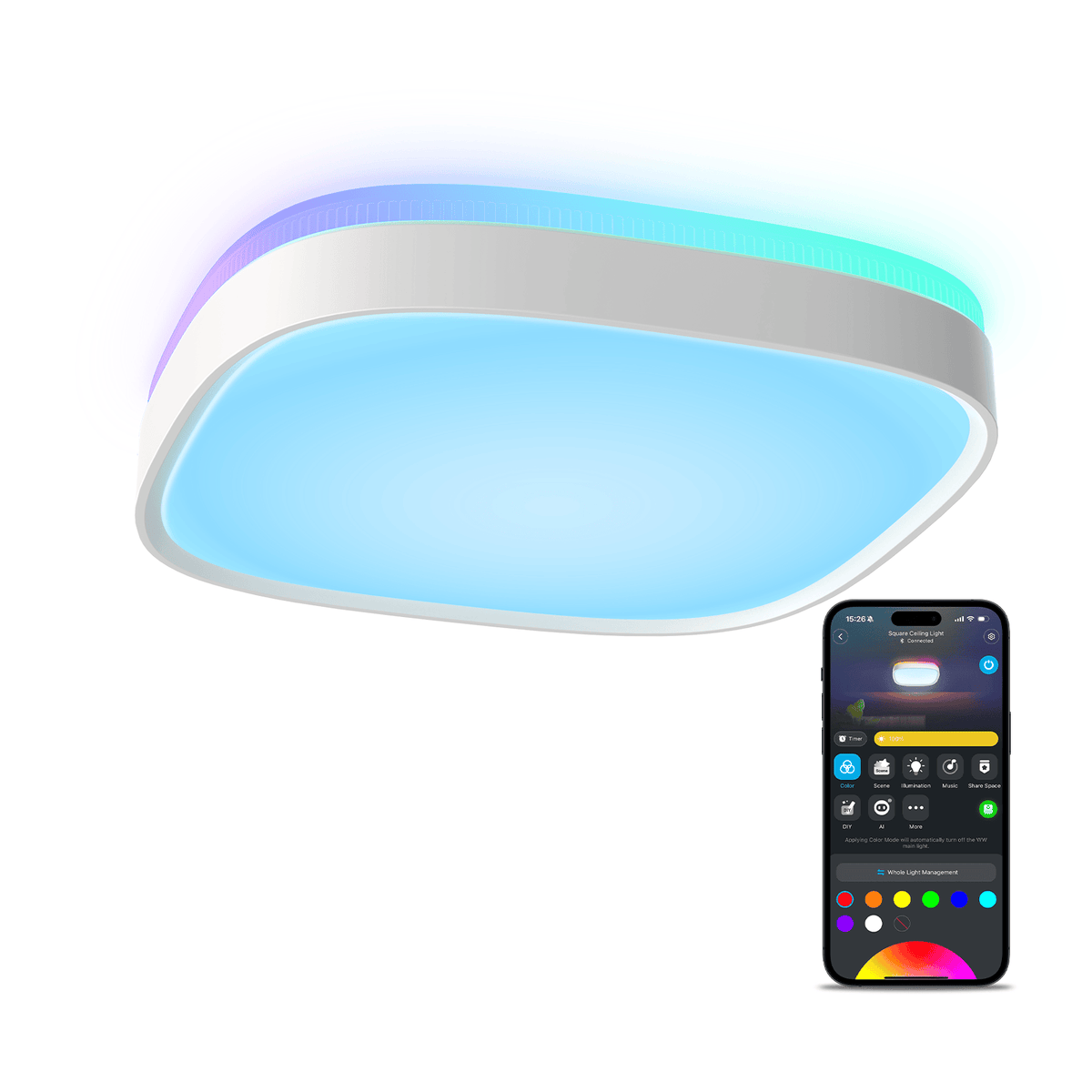GOVEE 12INCH RGBWW + RGBIC SQUARE SMART CEILING LIGHT 6974316995876