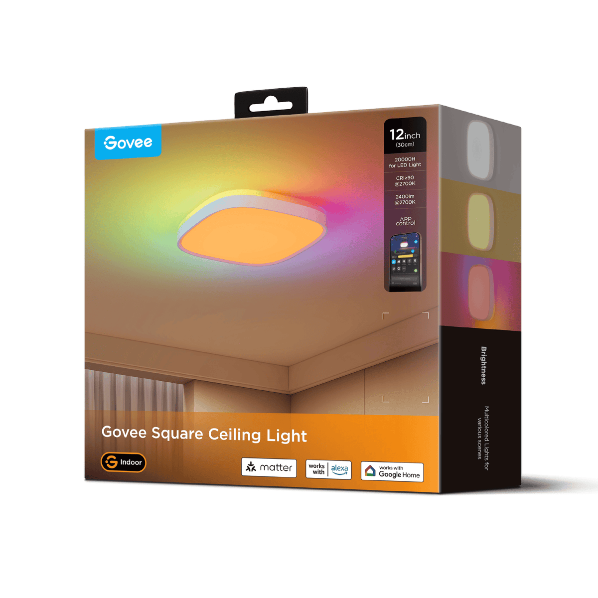 GOVEE 12INCH RGBWW + RGBIC SQUARE SMART CEILING LIGHT 6974316995876