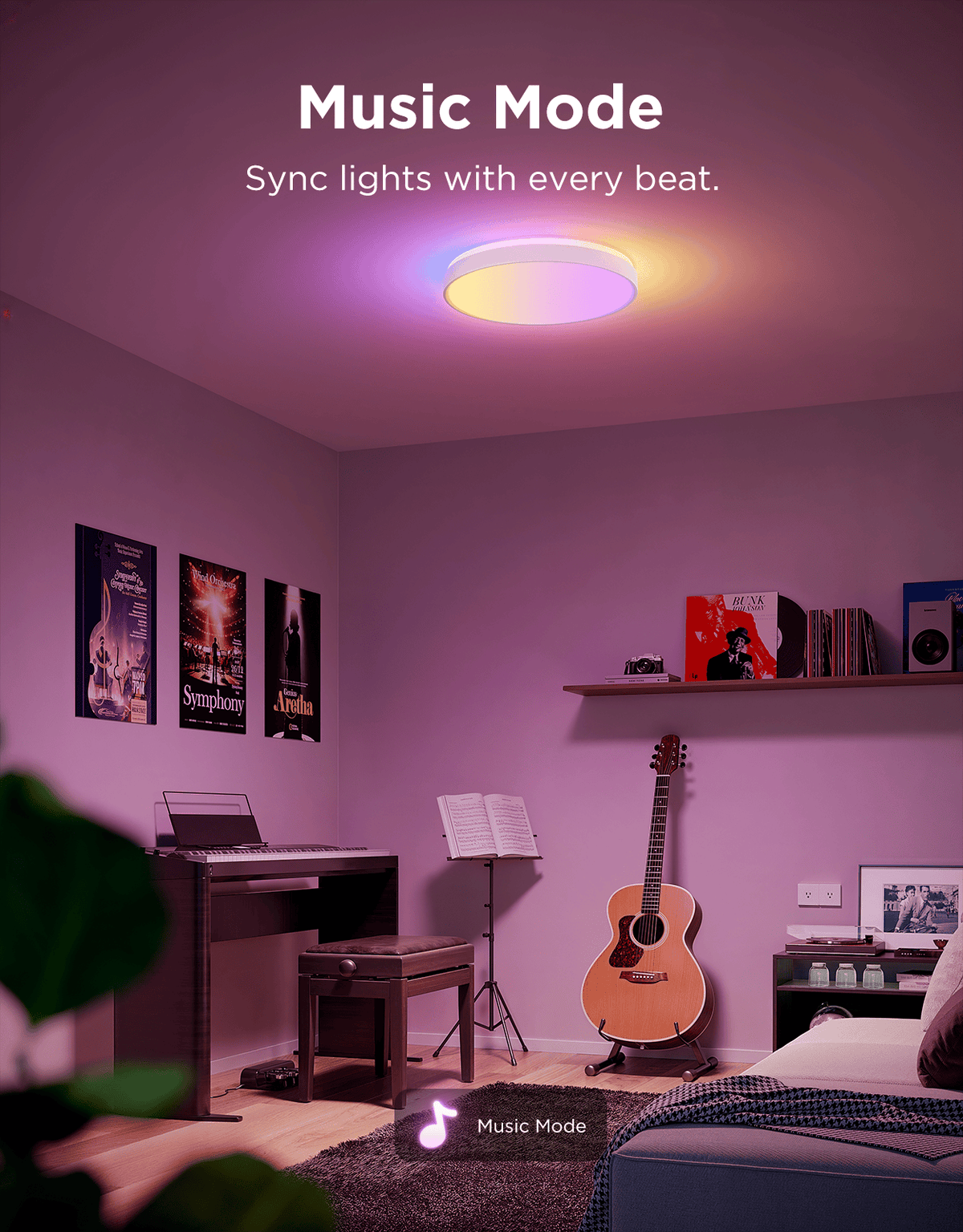 GOVEE 15INCH RGBICWW + RGBICWW ROUND SMART CEILING LIGHT 6974316995937