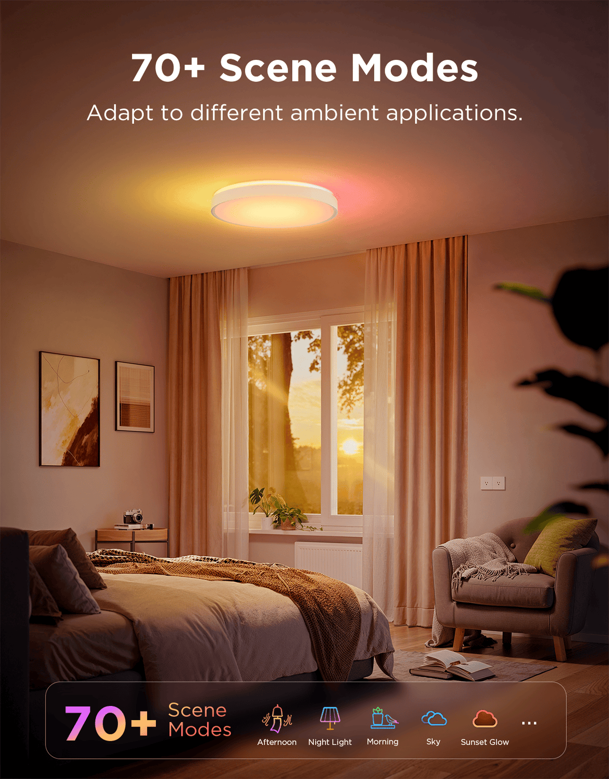 GOVEE 15INCH RGBICWW + RGBICWW ROUND SMART CEILING LIGHT 6974316995937