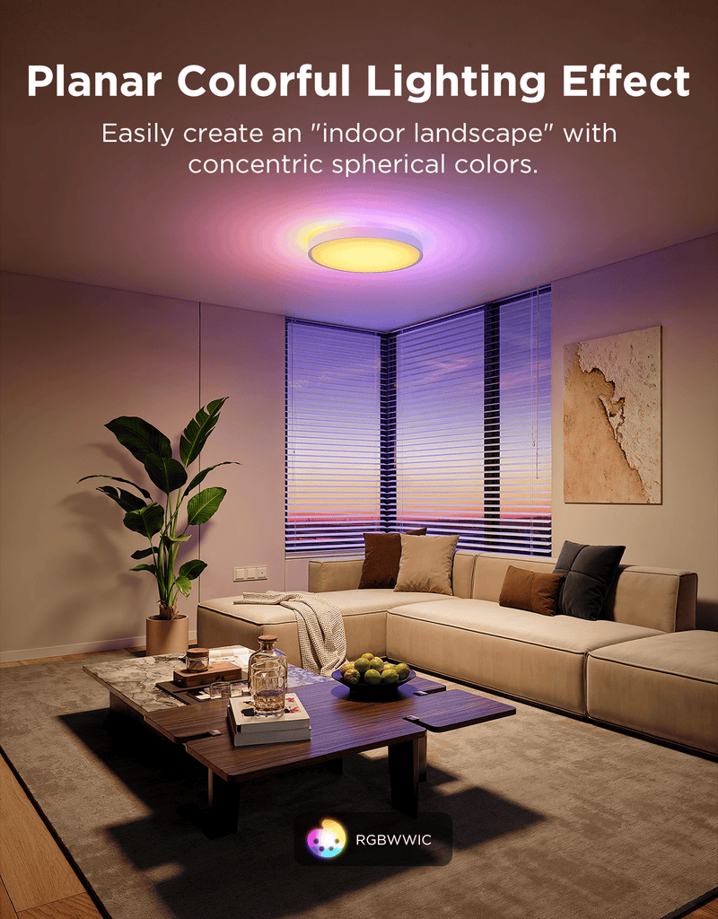 GOVEE 15INCH RGBICWW + RGBICWW ROUND SMART CEILING LIGHT 6974316995937
