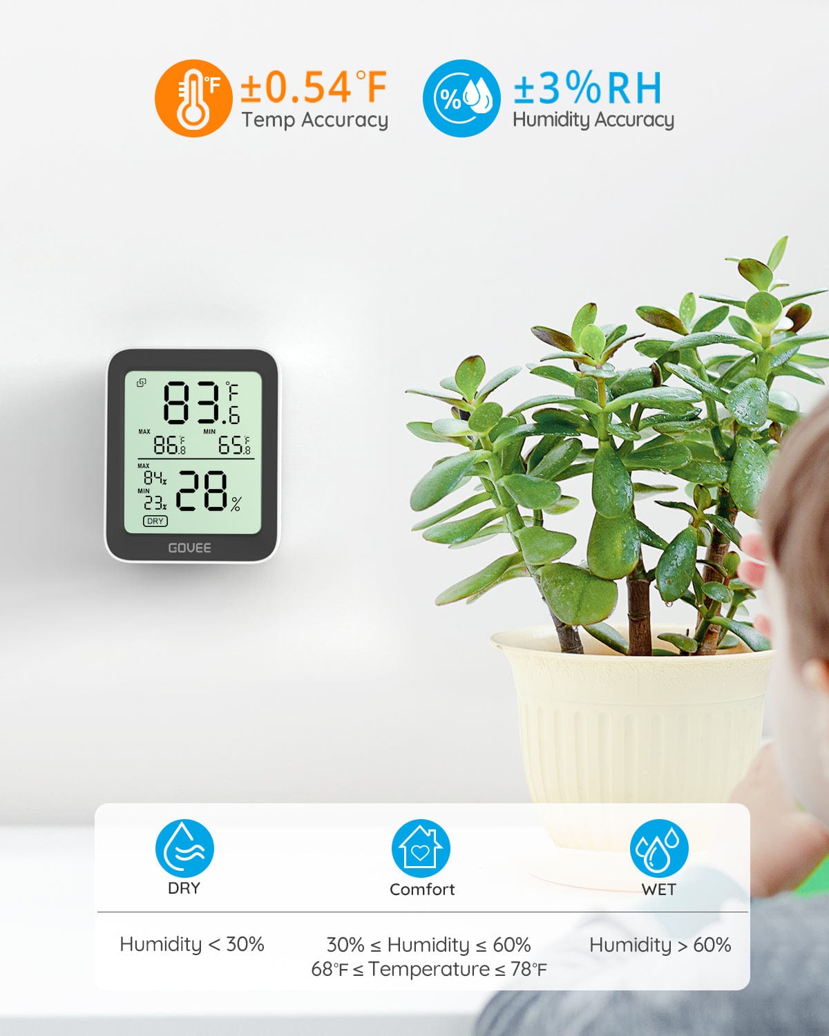 GOVEE BLUETOOTH THERMOMETER HYGROMETER WITH SCREEN 6974316991489