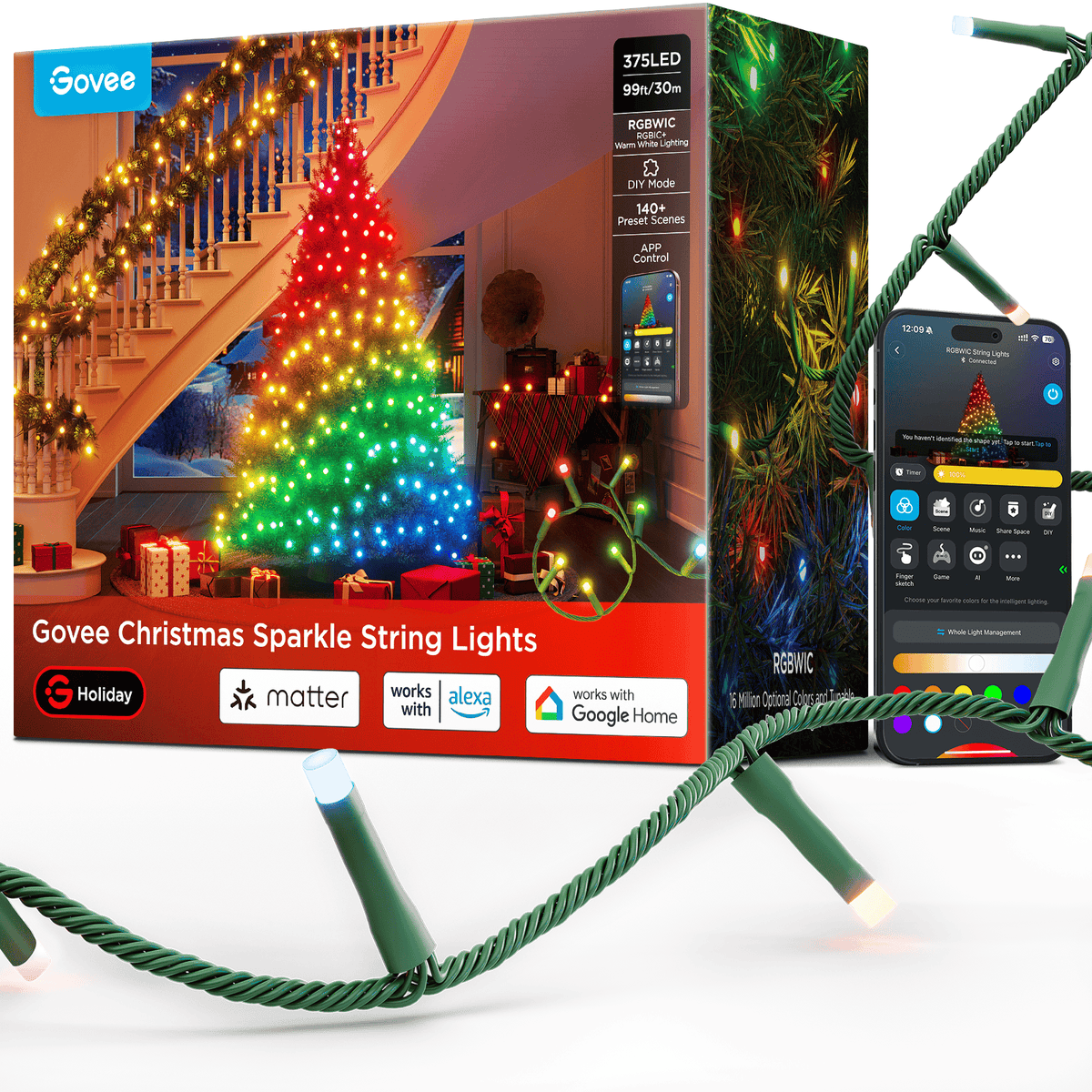 GOVEE CHRISTMAS SPARKLE STRING LIGHTS - 20M 6974316995784