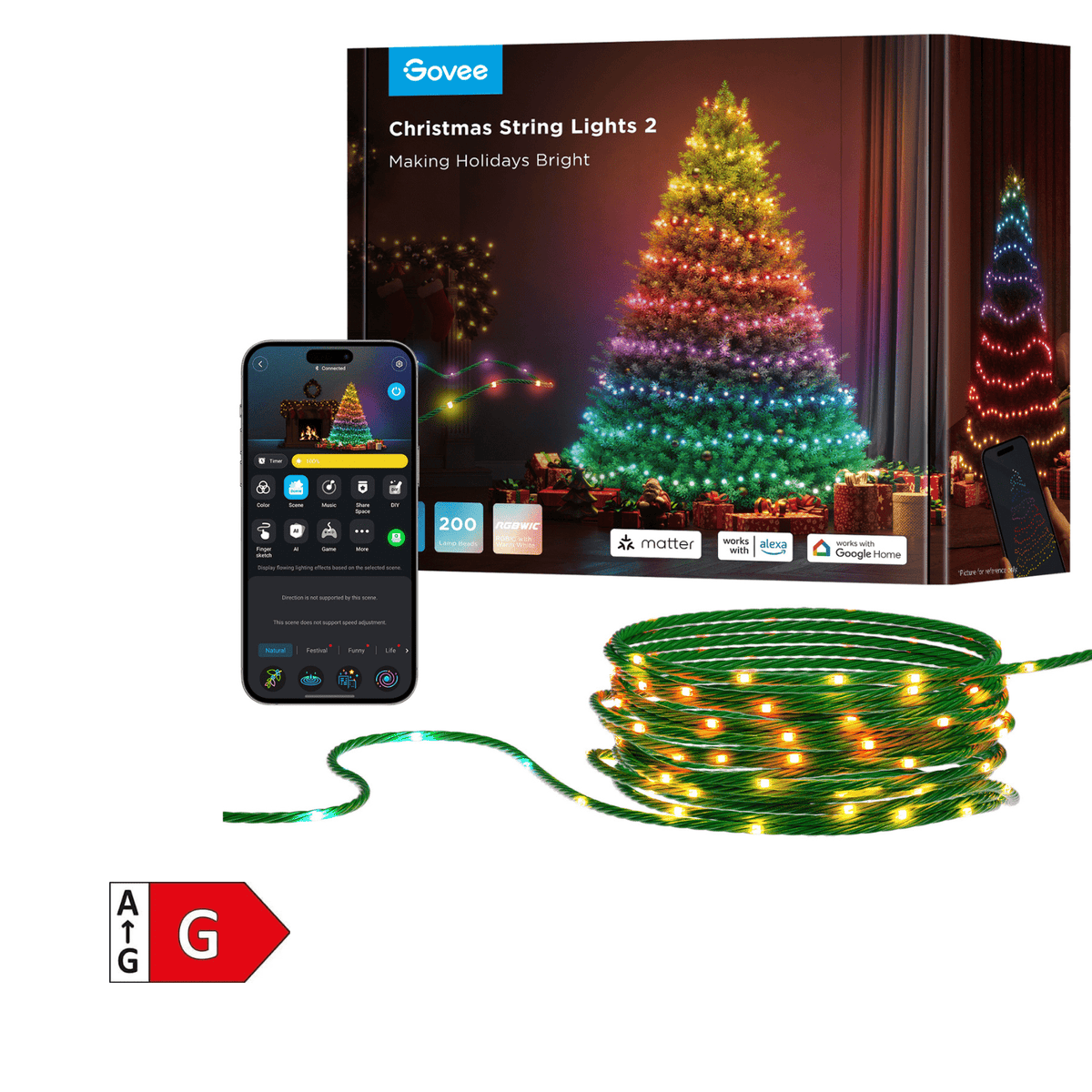 GOVEE CHRISTMAS STRING LIGHTS 2 - 20M 6974316990123