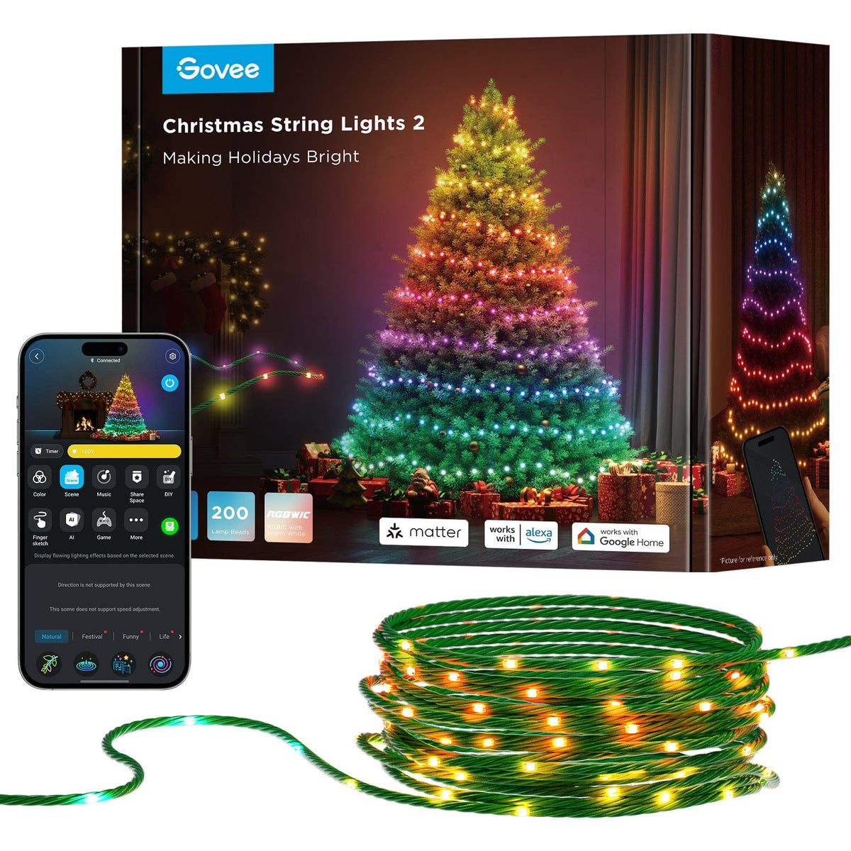 GOVEE CHRISTMAS STRING LIGHTS 2 - 20M 6974316990123