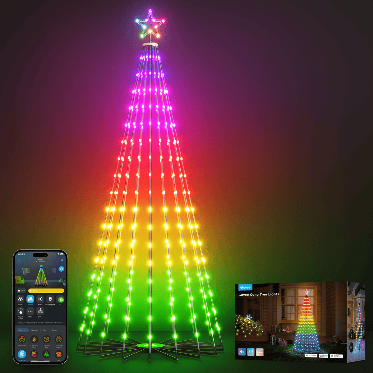 GOVEE CONE TREE LIGHTS 6974316992912