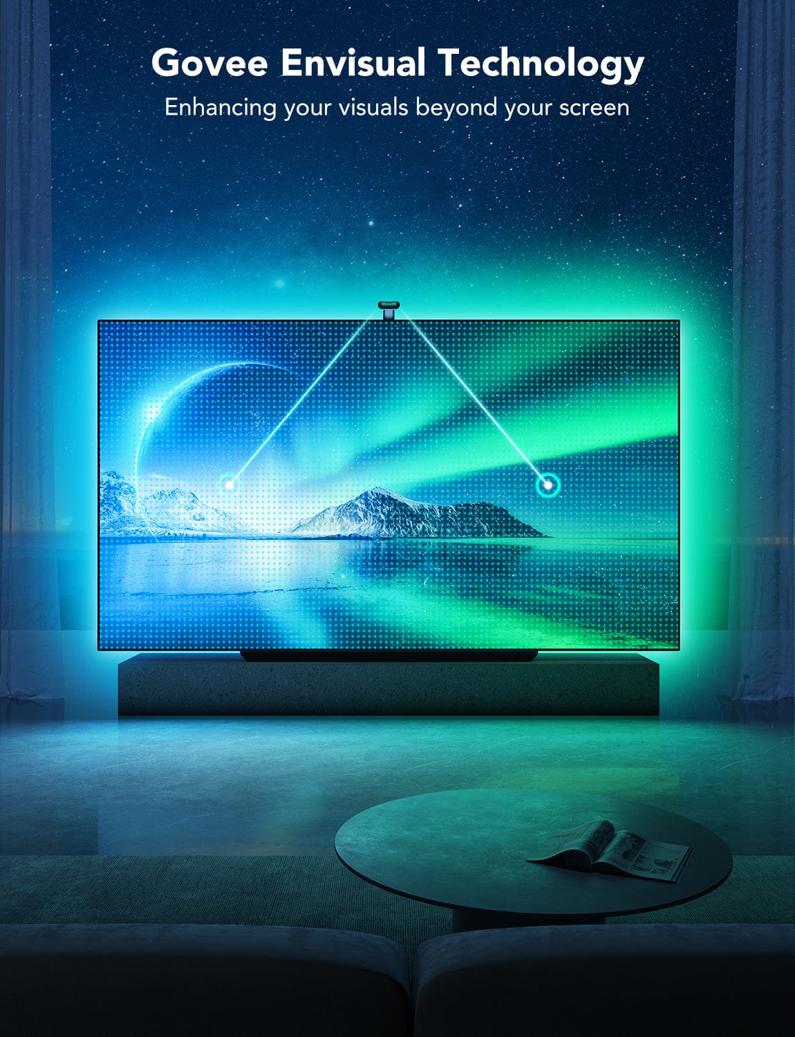 GOVEE ENVISUAL TV BACKLIGHT T2 WITH DUAL CAMERAS 75-85 - DAMAGED BOX 3200000006096