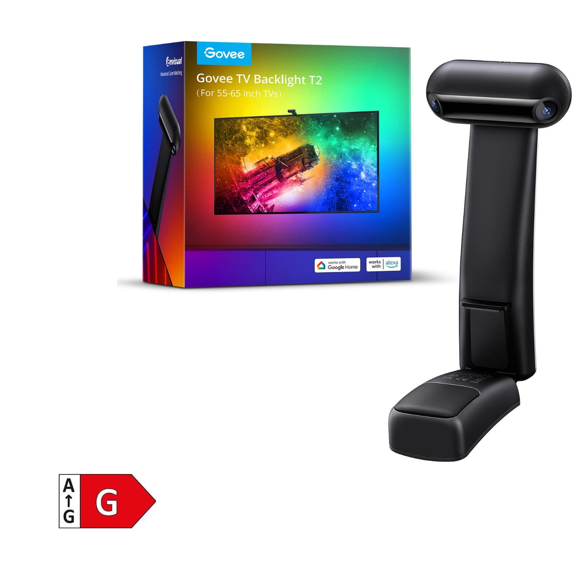 GOVEE ENVISUAL TV BACKLIGHT T2 WITH DUAL CAMERAS 75-85 - DAMAGED BOX 3200000006096