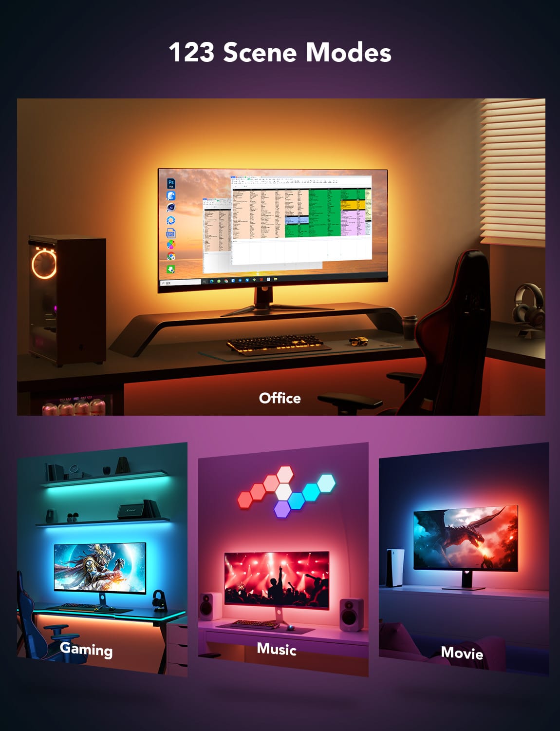GOVEE Gaming Light Strip G1 27-34 – DAMAGED BOX 3200000006126