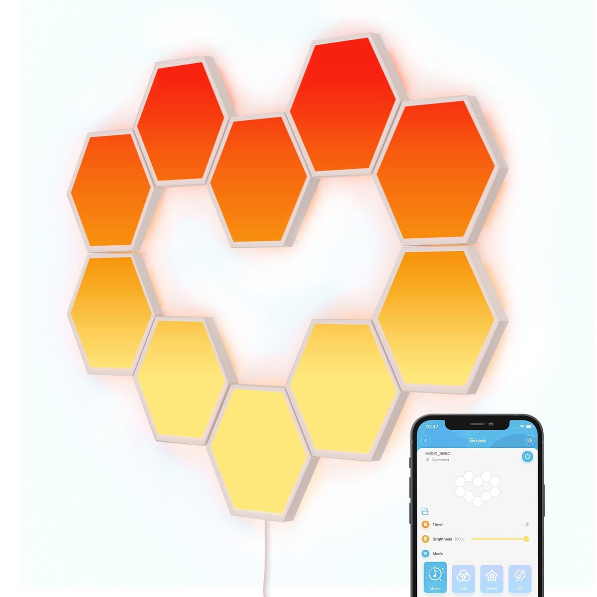 GOVEE GLIDE HEXA LIGHT PANELS - 10 PACK - DAMAGED BOX 3200000006058