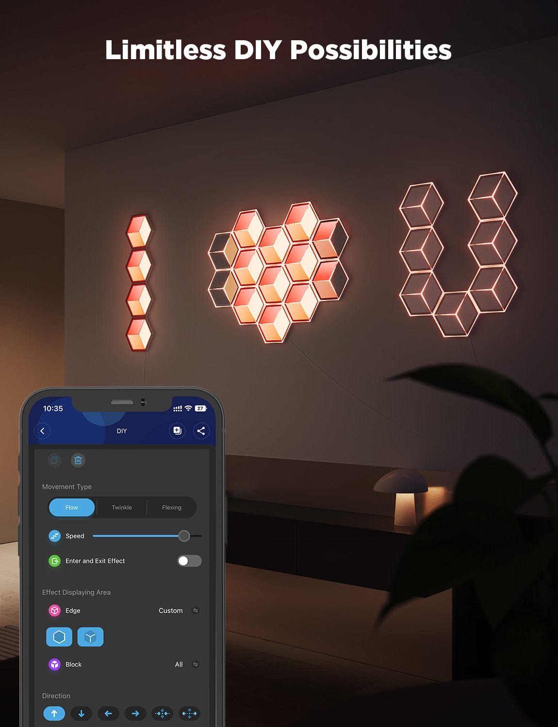 GOVEE GLIDE HEXAGON LIGHT PANELS ULTRA 7 PACK 6974316998662