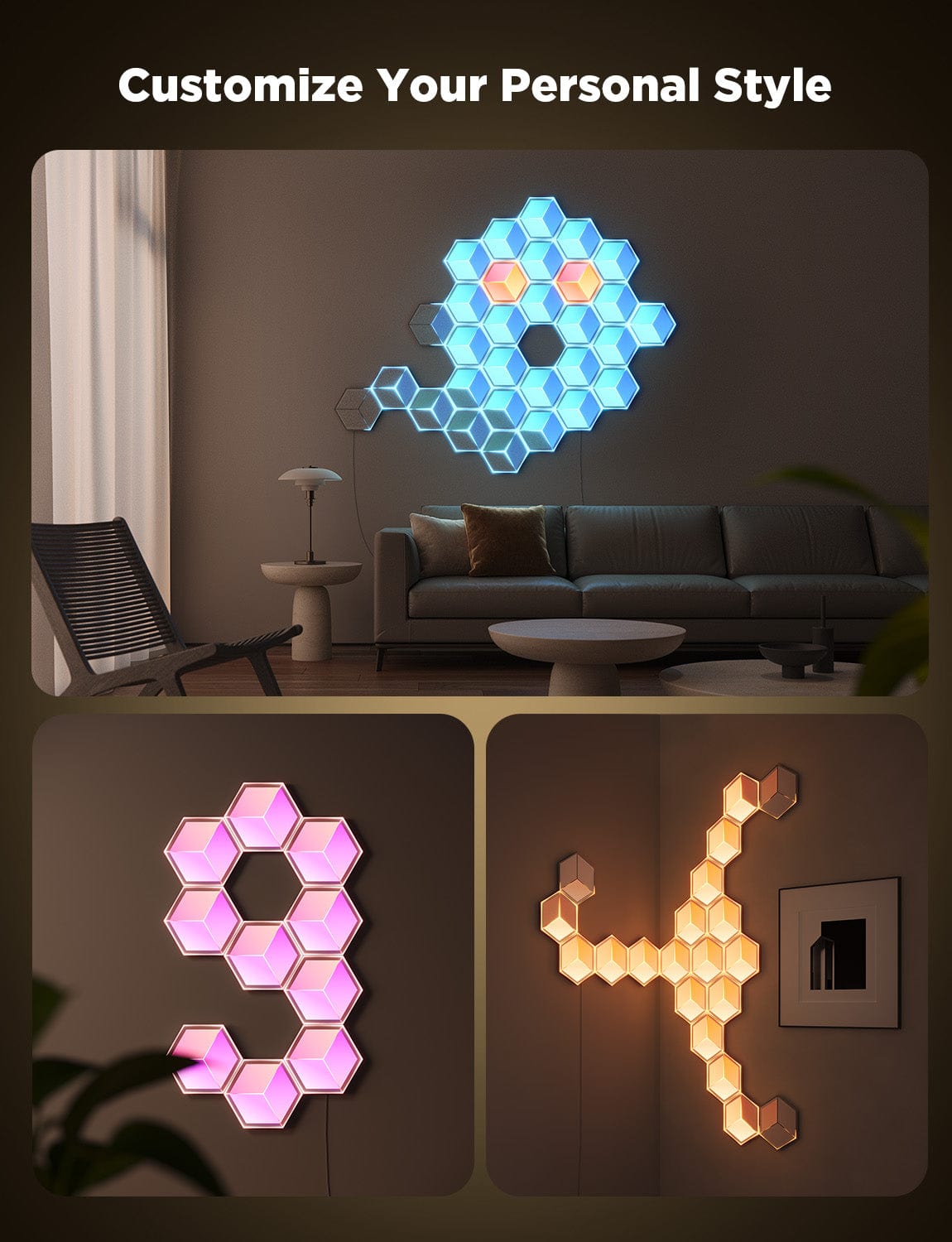 GOVEE GLIDE HEXAGON LIGHT PANELS ULTRA EXPANSION PACK 6974316999287