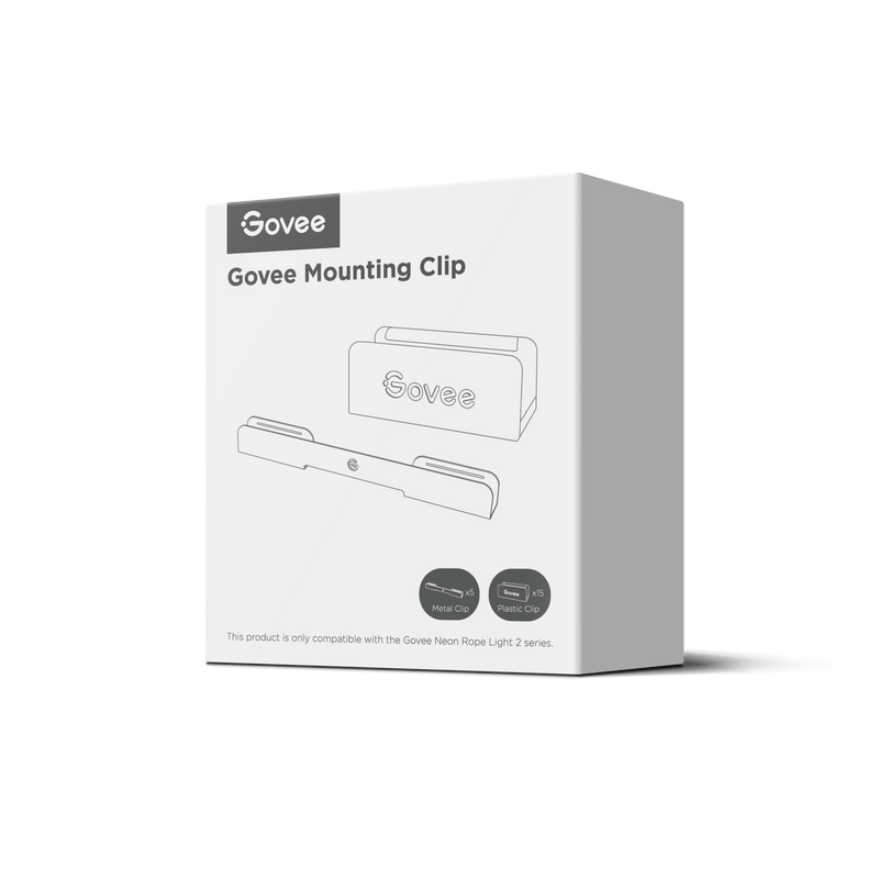 GOVEE NEON ROPE LIGHT 2 BRACKET WHITE - 15PCS 6974316992905