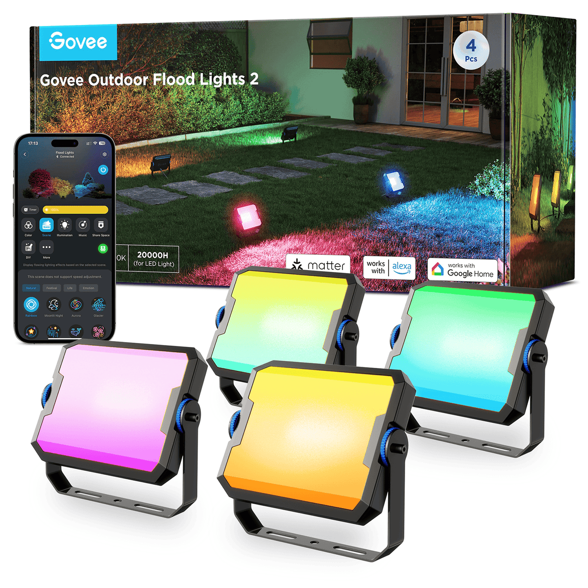 GOVEE OUTDOOR FLOOD LIGHTS 6974316990550