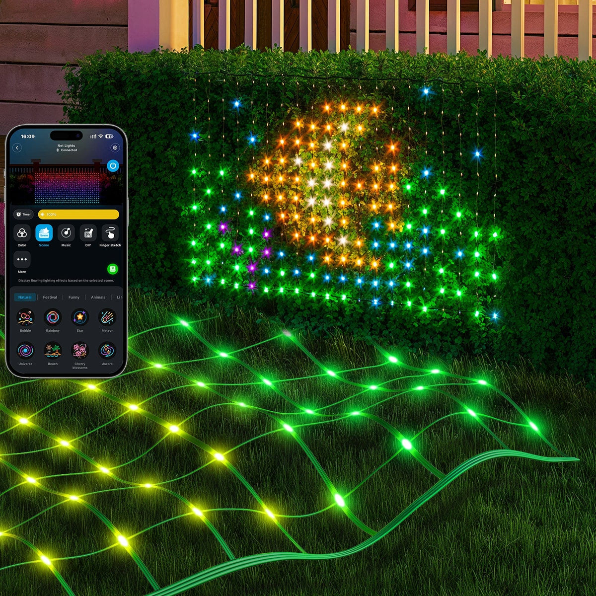 GOVEE OUTDOOR NET LIGHTS - 1.2x1.2M 6974316990406