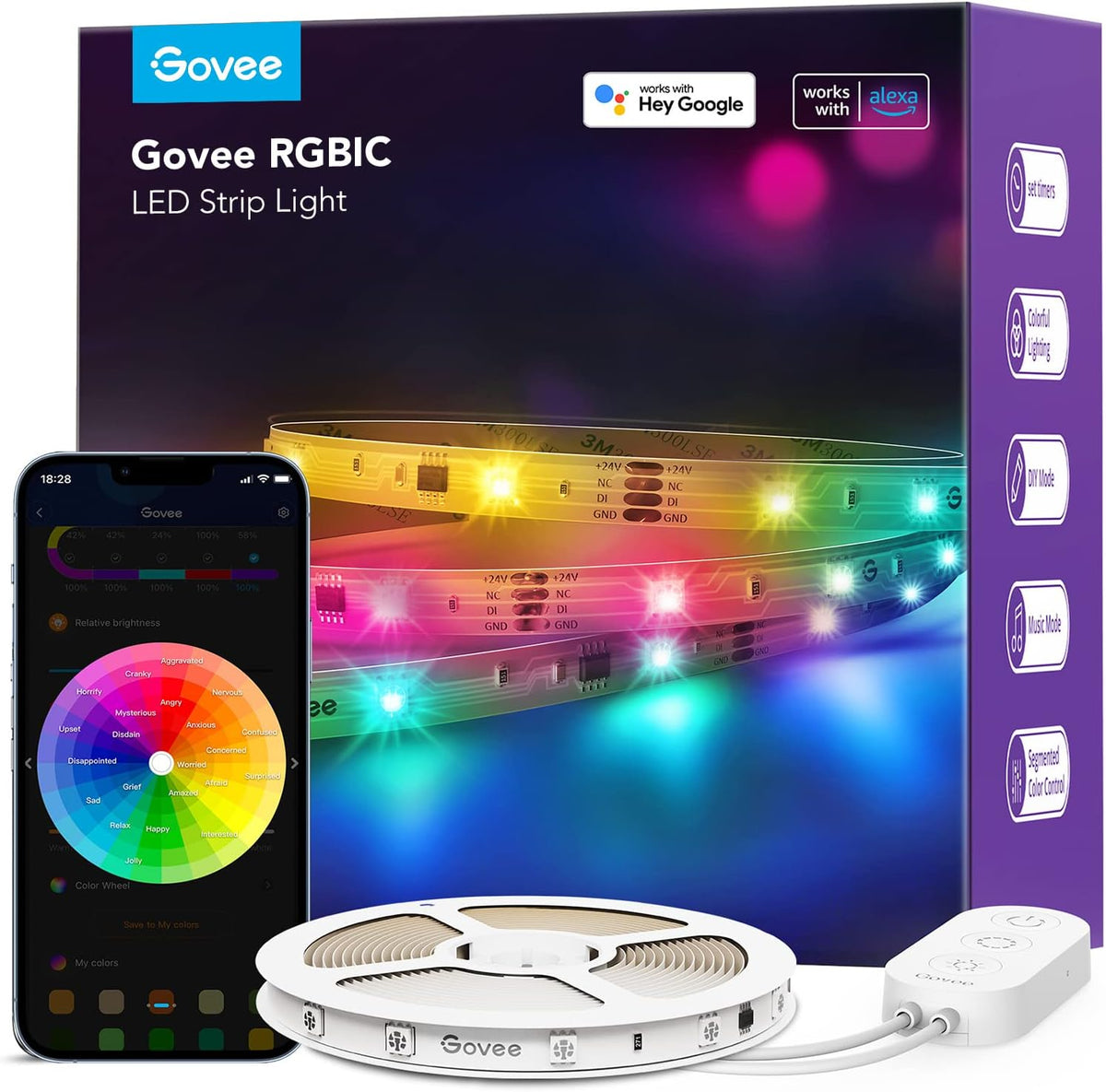 GOVEE RGBIC BASIC LED STRIP LIGHTS 10M - DAMAGED BOX 3200000006102