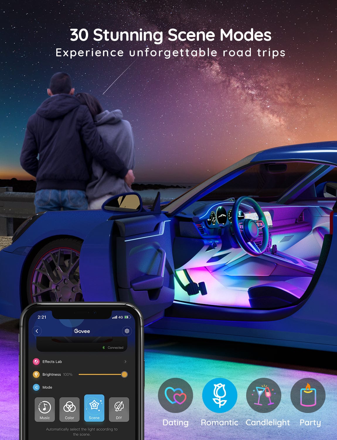 GOVEE RGBIC INTERIOR CAR LIGHTS WITHOUT REMOTE CONTROL - DAMAGED BOX 3200000006034