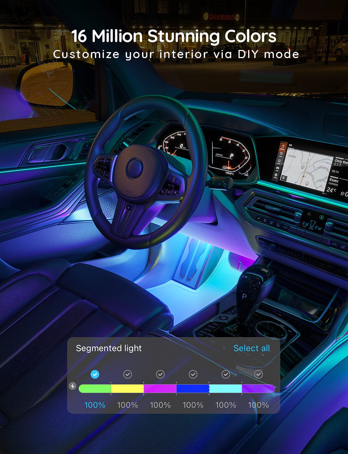 GOVEE RGBIC INTERIOR CAR LIGHTS WITHOUT REMOTE CONTROL - DAMAGED BOX 3200000006034