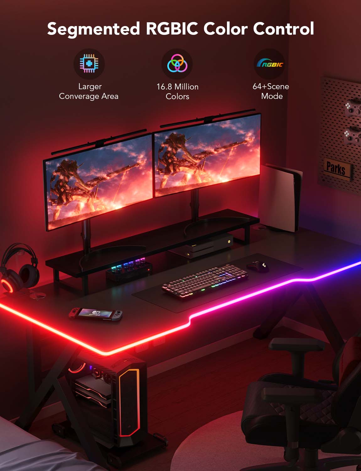 GOVEE RGBIC LED NEON ROPE LIGHT FOR DESKS - 3M 6974316993599