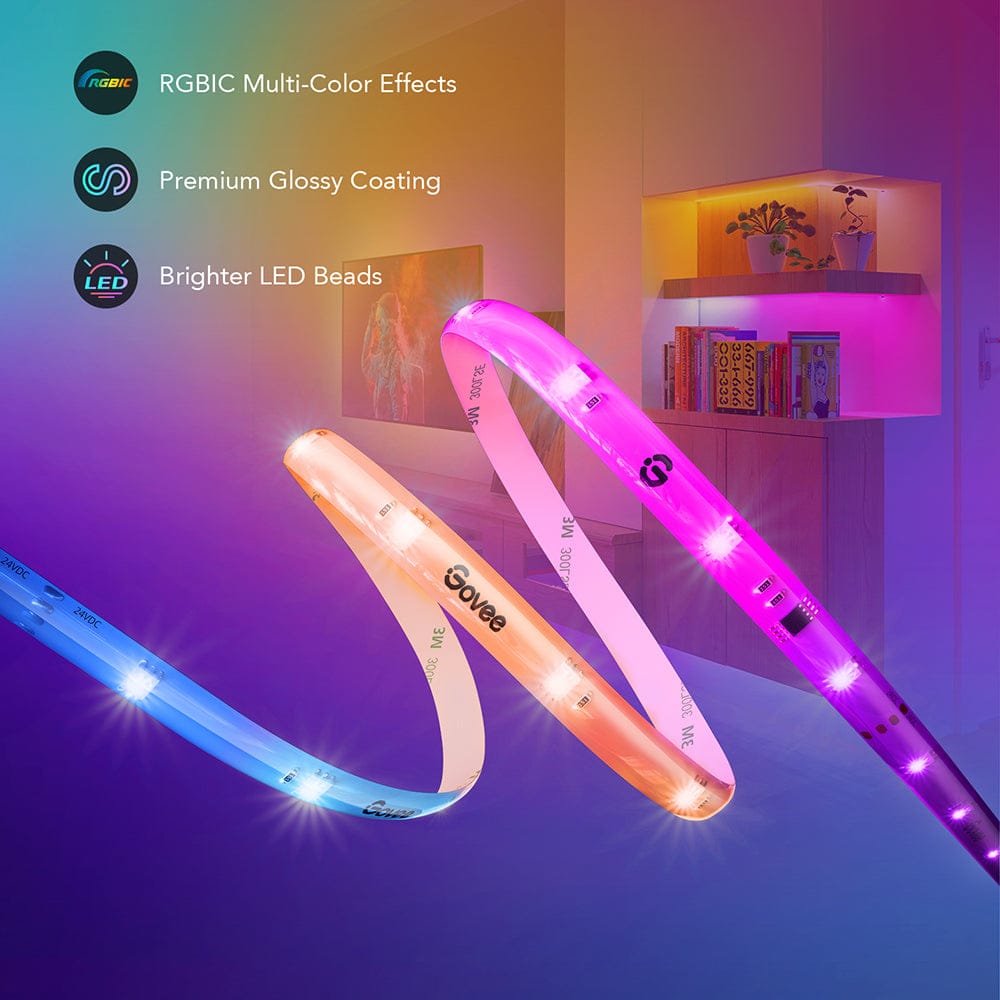 GOVEE RGBIC LED STRIP LIGHTS WITH PROTECTIVE COATING 10M - DAMAGED BOX 3200000006041
