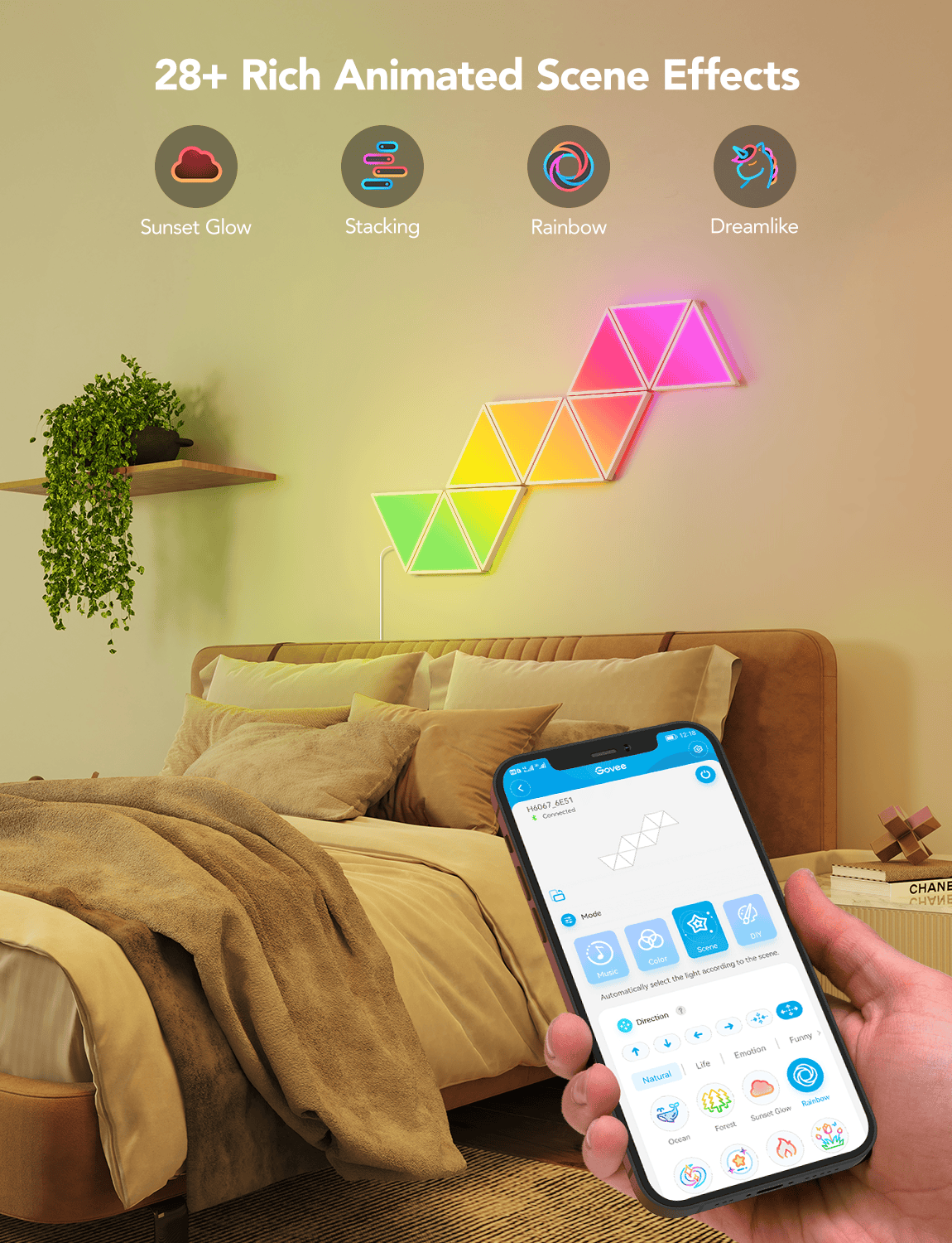 GOVEE RGBIC TRIANGLE SHAPE LIGHTS 10 PCS 6974316991908
