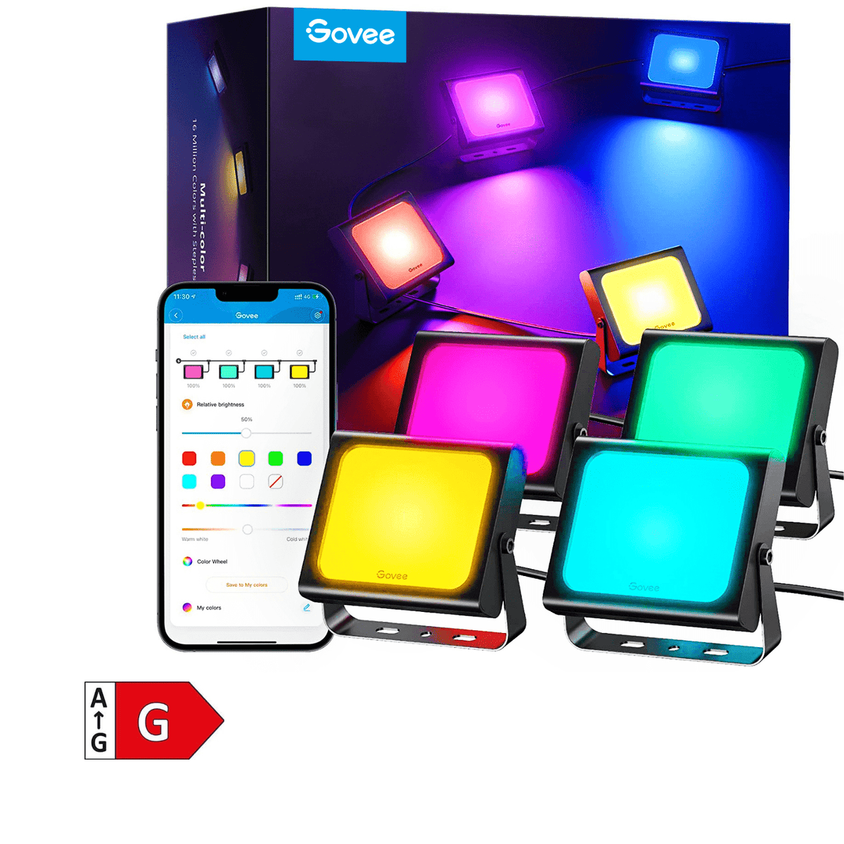 GOVEE RGBICWW LED SMART FLOOD LIGHTS 6974316991540