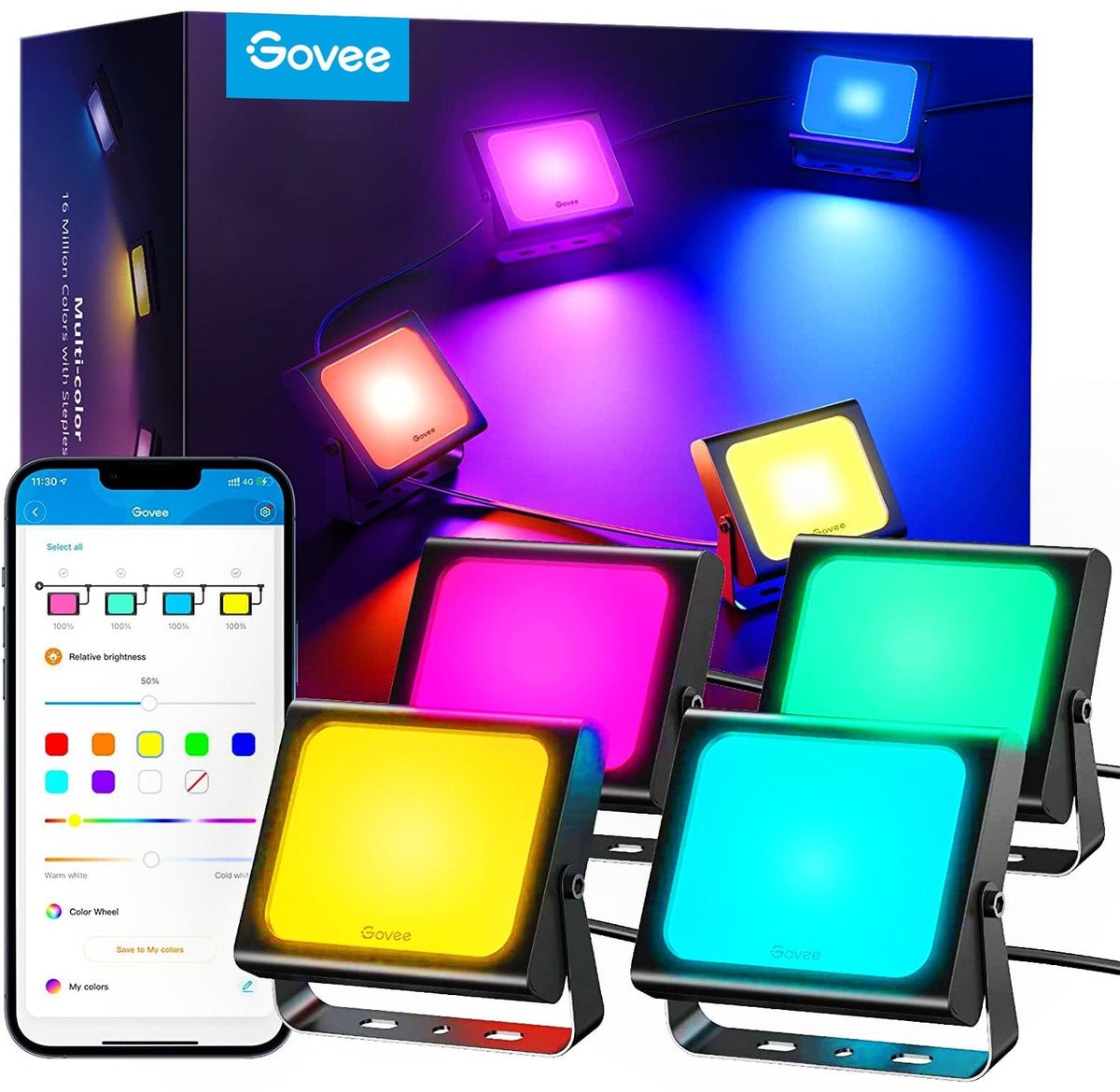 GOVEE RGBICWW LED SMART FLOOD LIGHTS 6974316991540