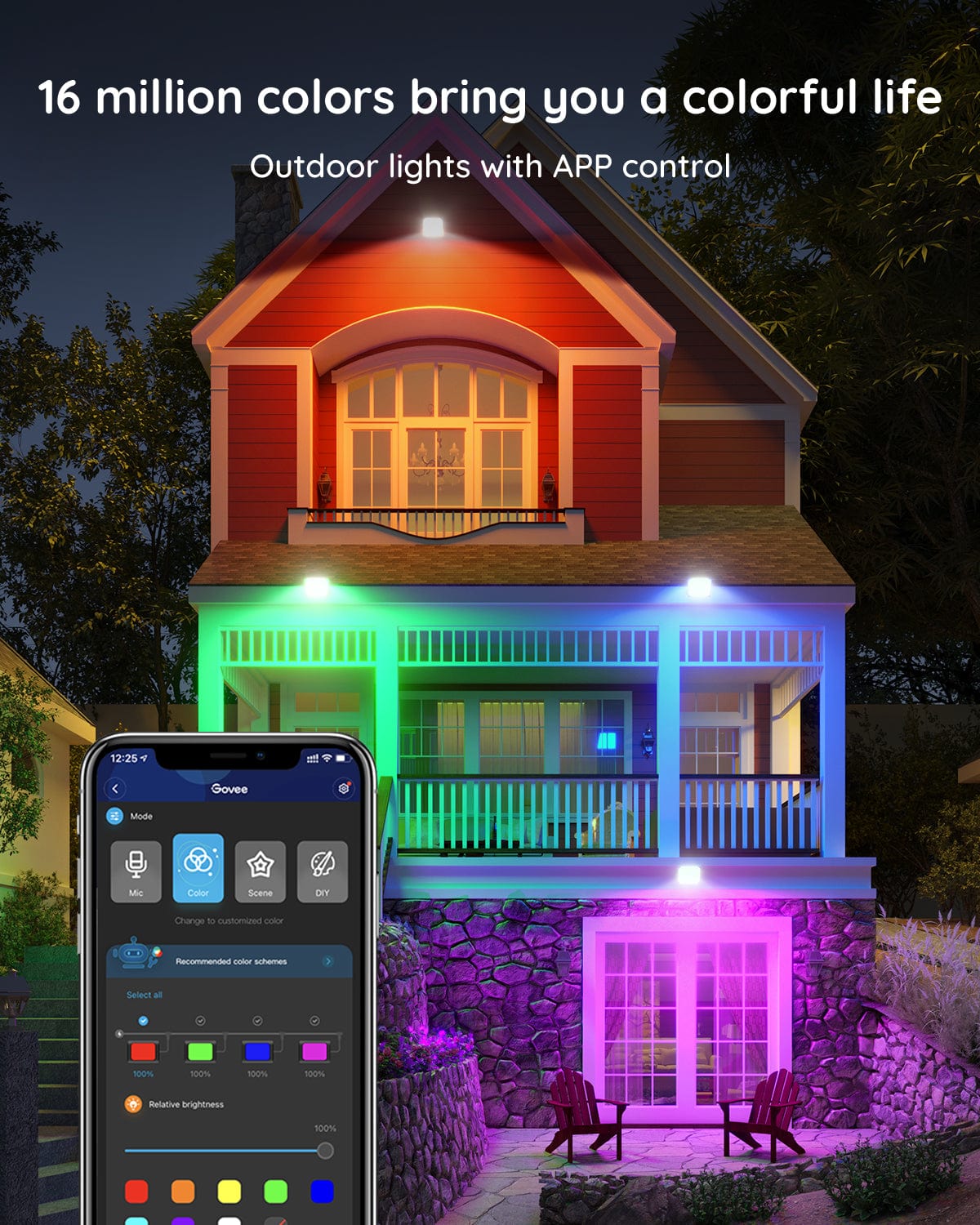 GOVEE RGBICWW LED SMART FLOOD LIGHTS 6974316991540