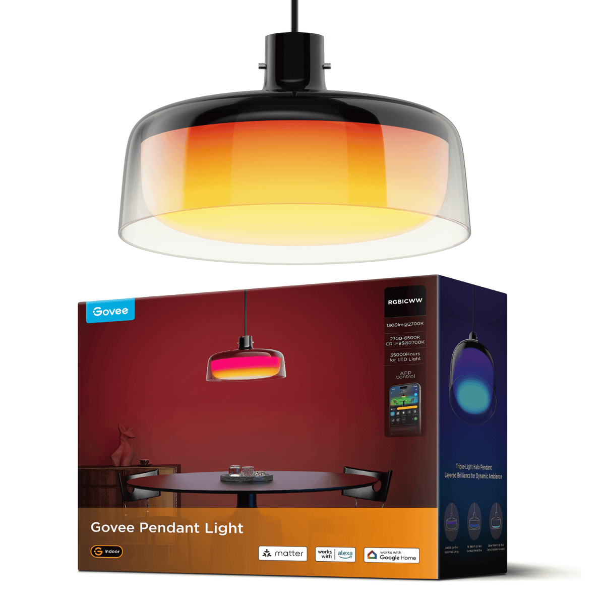 GOVEE RGBICWW PENDANT LIGHT 6974316991922