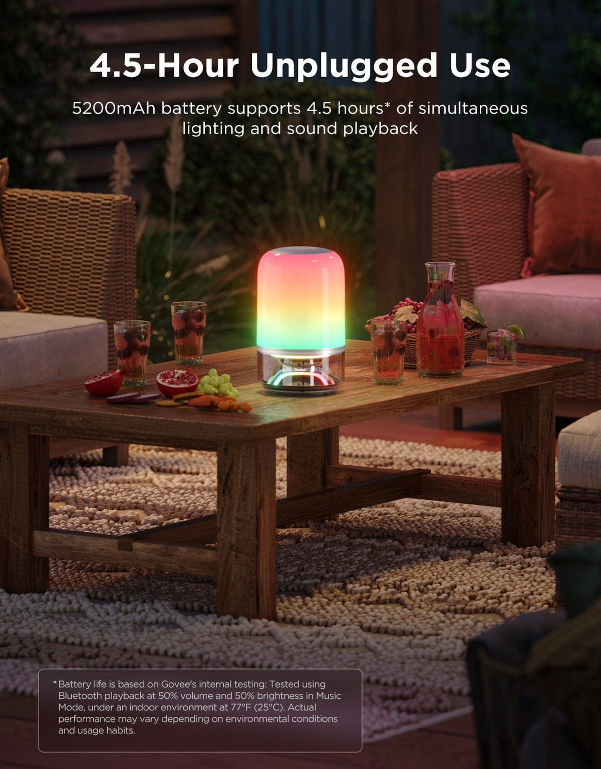 GOVEE RGBICWW TABLE LAMP 2 PRO SOUND BY JBL 6974316990246