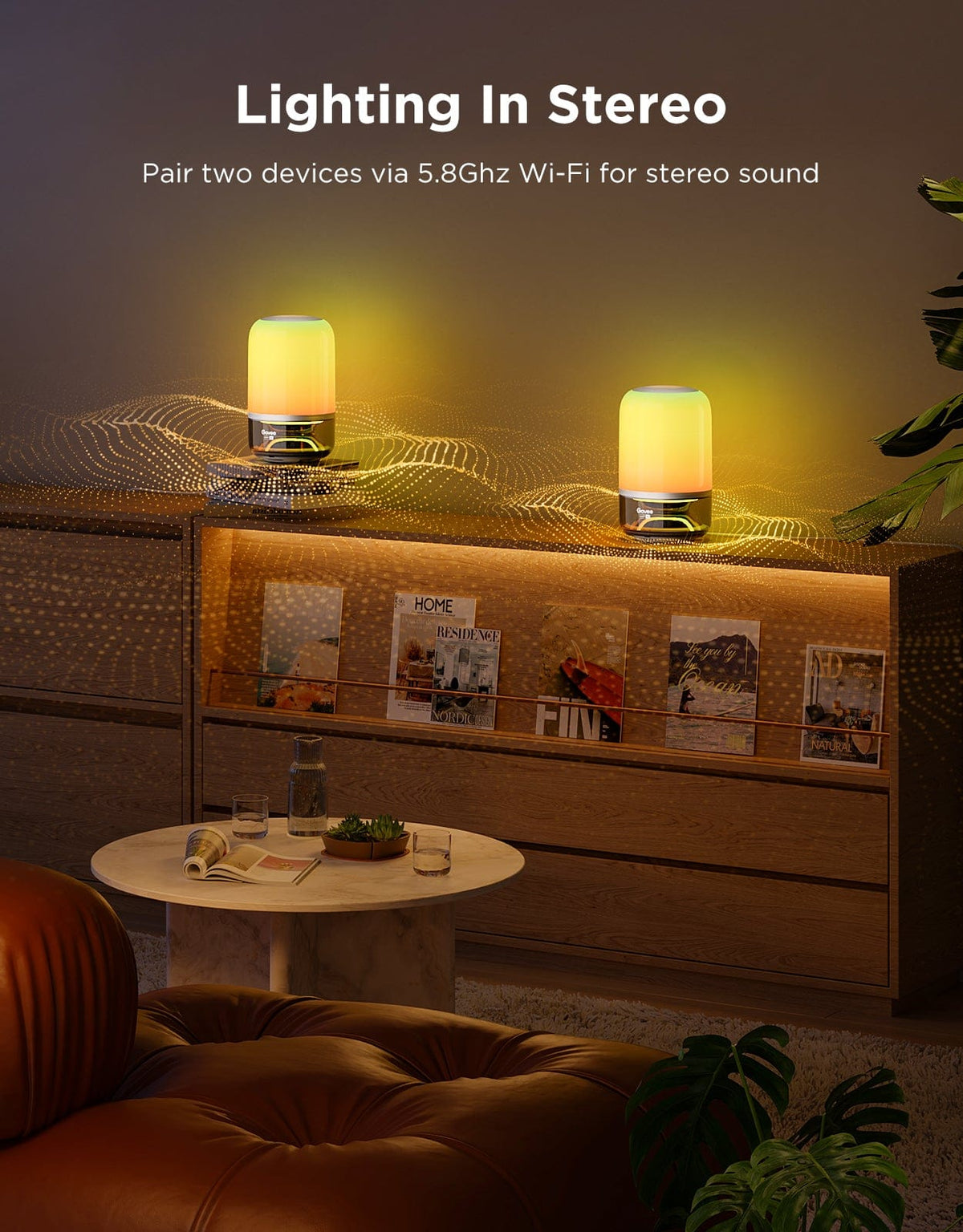 GOVEE RGBICWW TABLE LAMP 2 PRO SOUND BY JBL 6974316990246