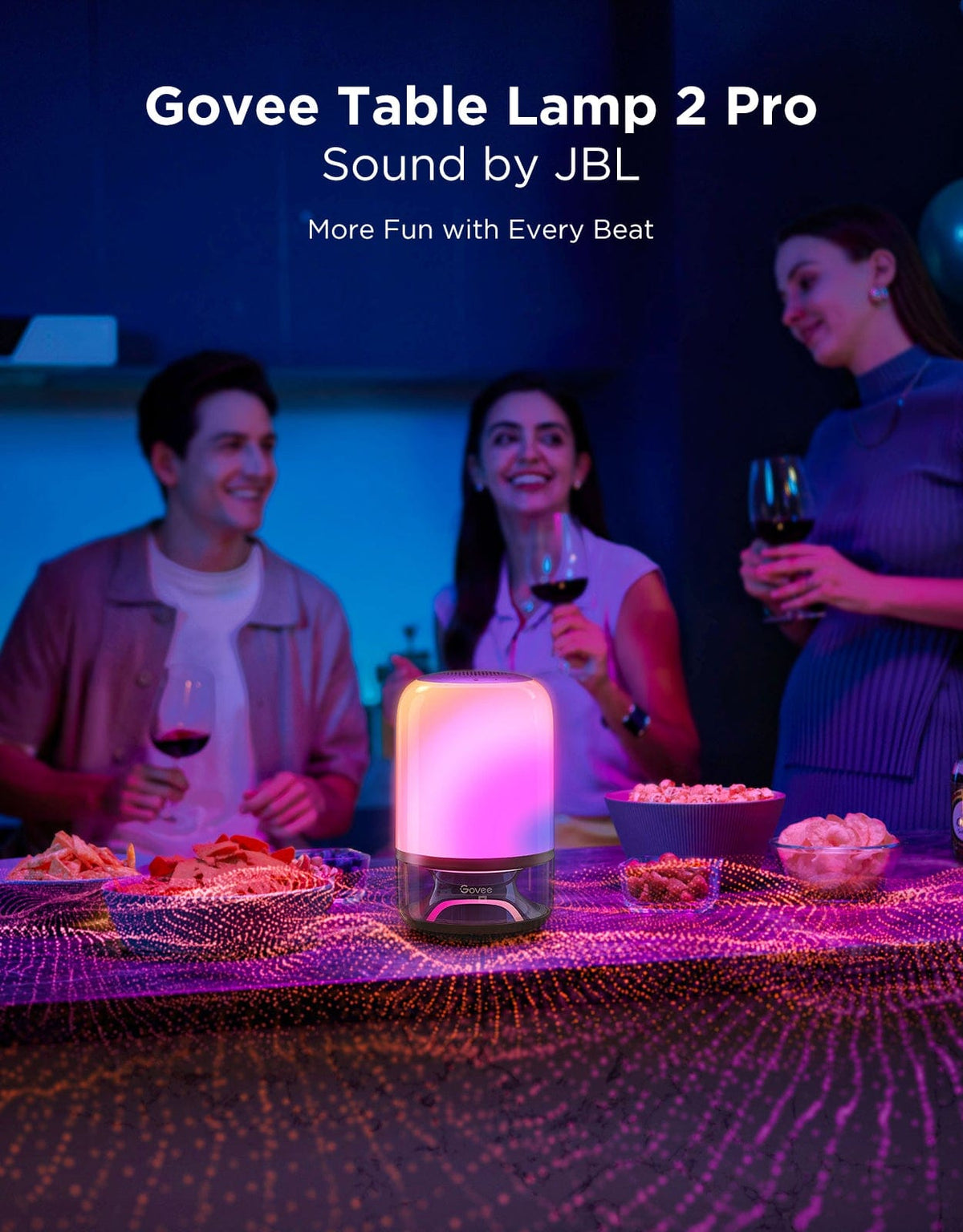 GOVEE RGBICWW TABLE LAMP 2 PRO SOUND BY JBL 6974316990246