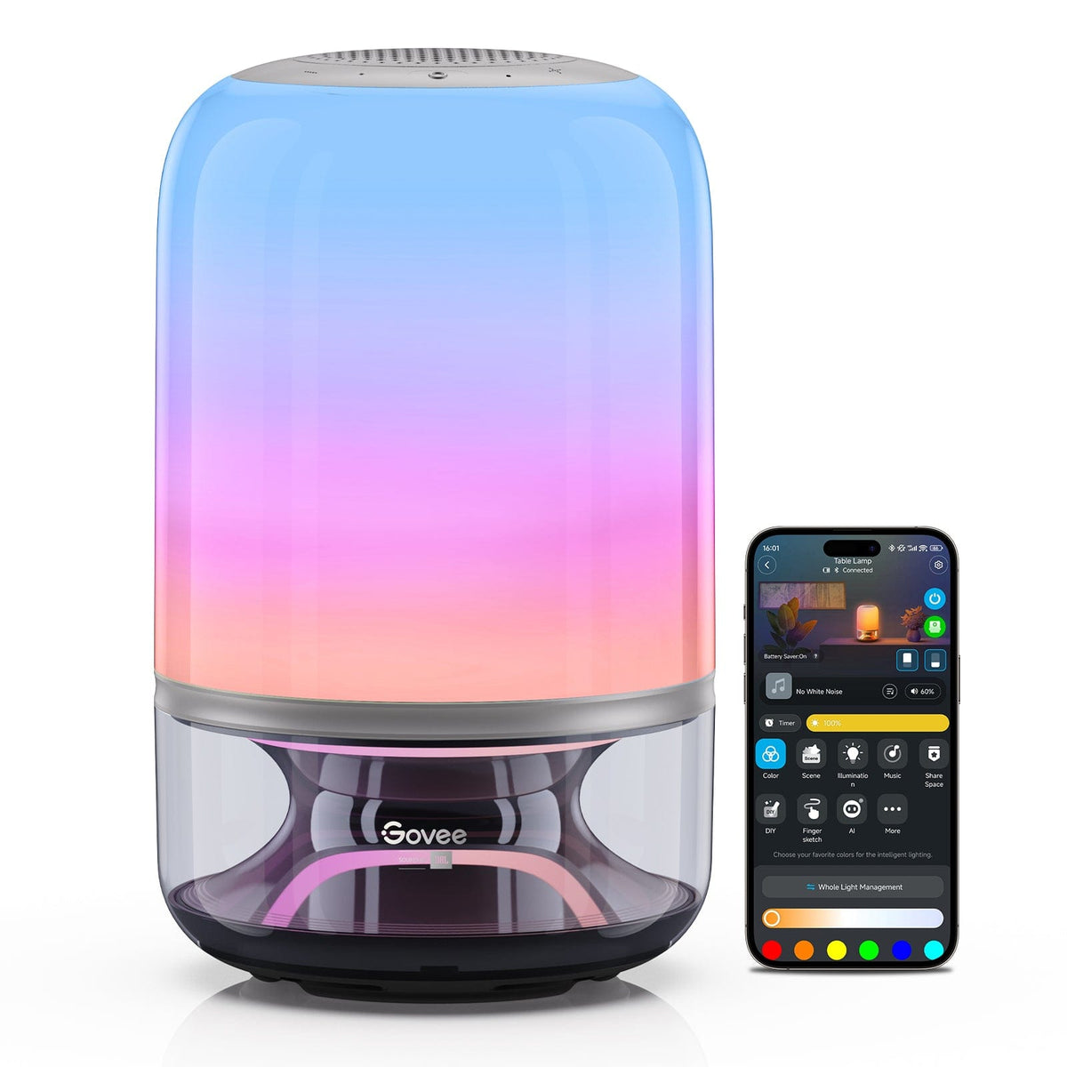 GOVEE RGBICWW TABLE LAMP 2 PRO SOUND BY JBL 6974316990246