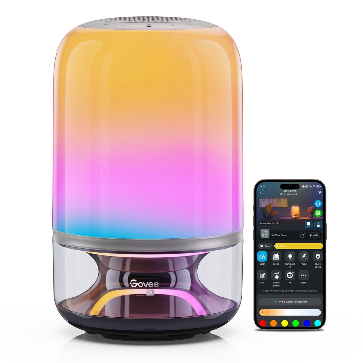 GOVEE RGBICWW TABLE LAMP 2 PRO SOUND BY JBL 6974316990246