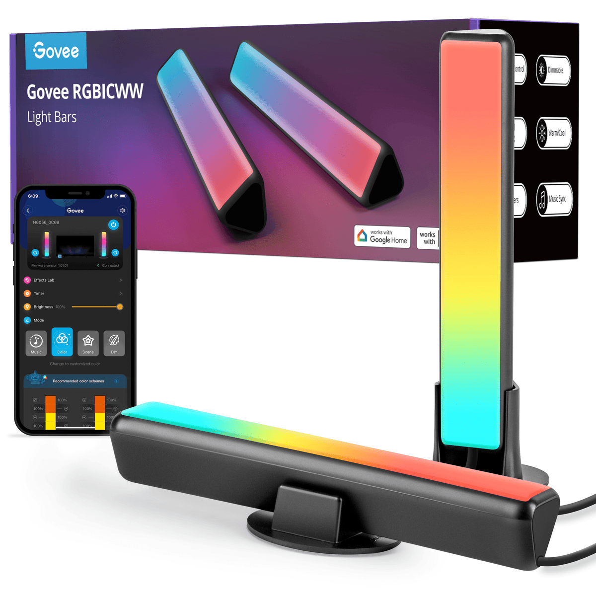 GOVEE RGBICWW WIFI + BLUETOOTH FLOW PLUS LIGHT BARS 6974316990765