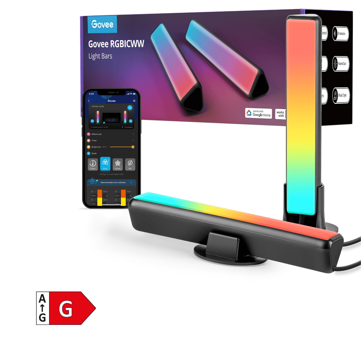 GOVEE RGBICWW WIFI + BLUETOOTH FLOW PLUS LIGHT BARS 6974316990765