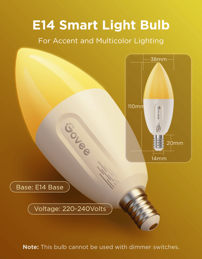 GOVEE RGBWW SMART LED BULB (2PACKS) E14 6974316993360