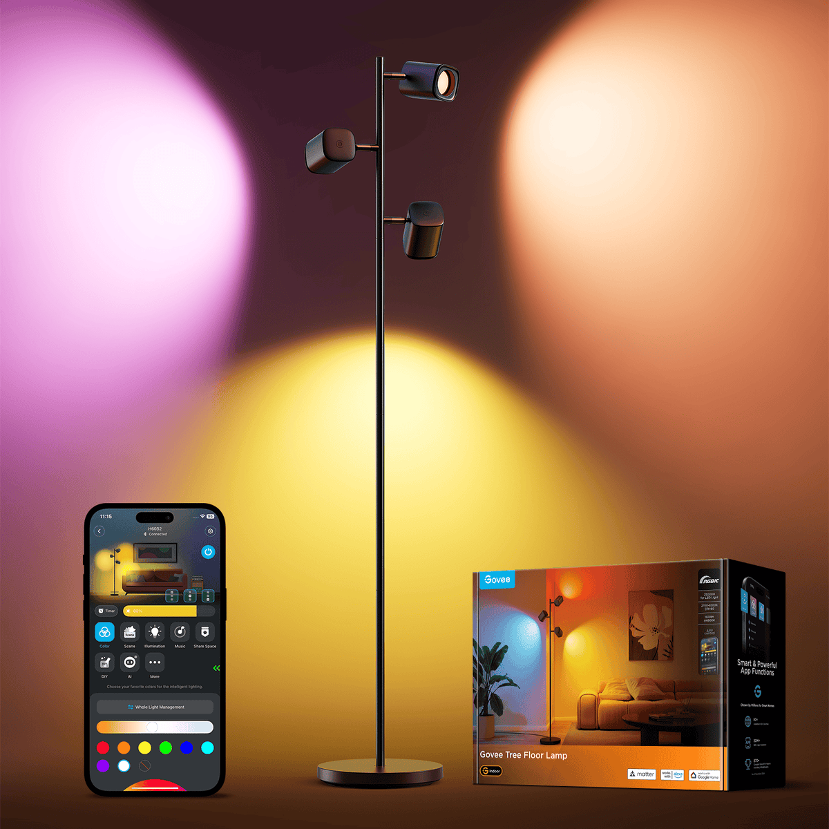 GOVEE RGBWW TREE FLOOR LAMP 6974316990253
