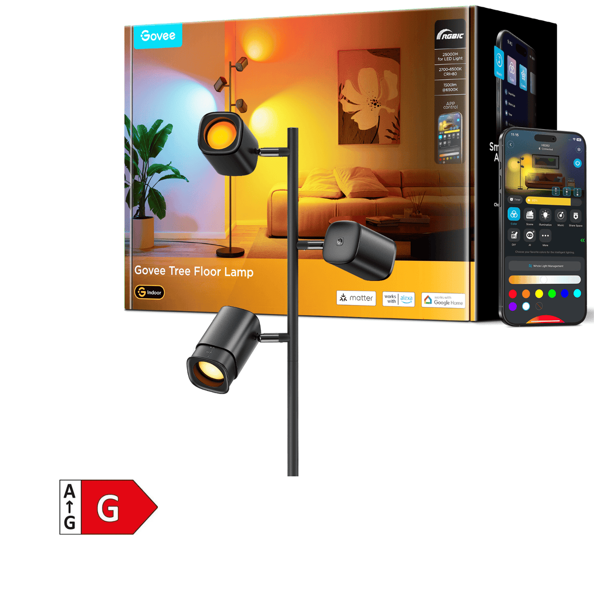 GOVEE RGBWW TREE FLOOR LAMP 6974316990253