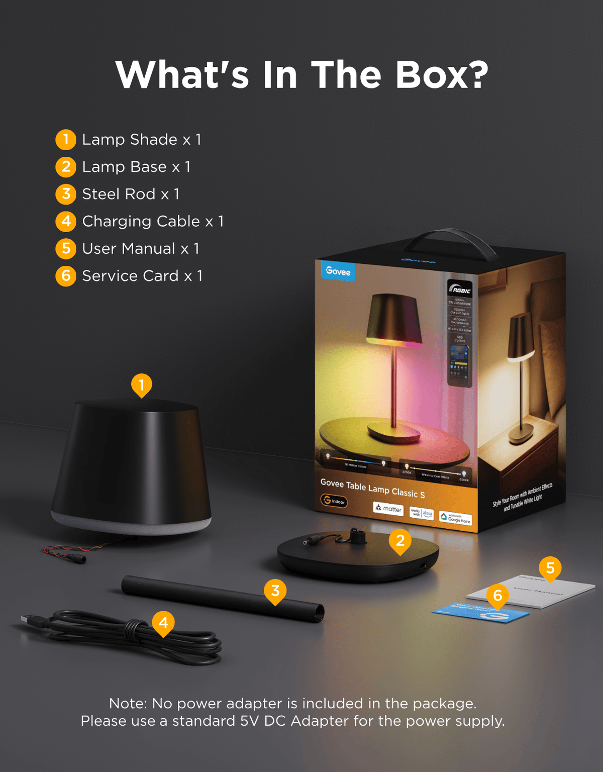 GOVEE TABLE LAMP WITH BATTERY 6974316991458