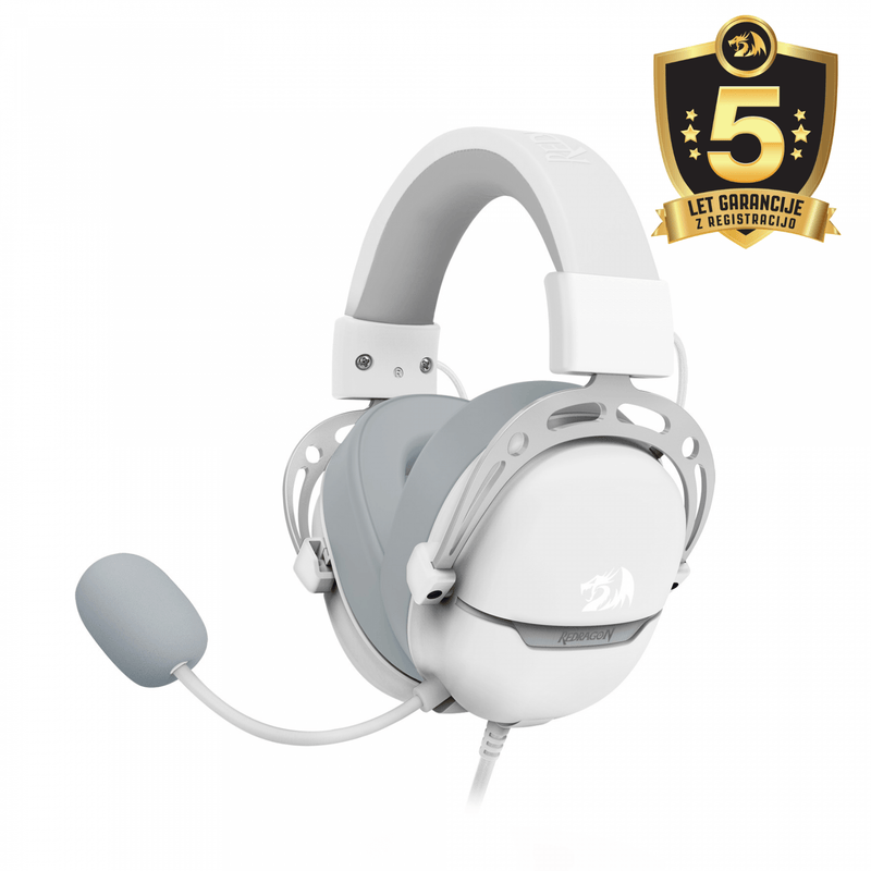 HEADSET - REDRAGON AURORA H376WG WIRED WHITE 6950376721099