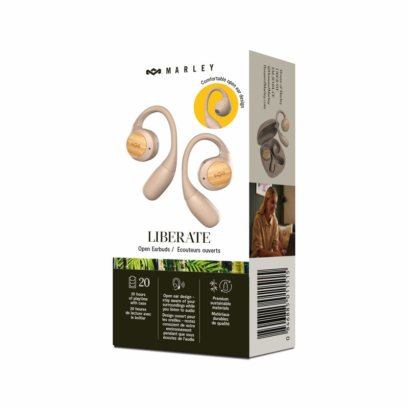 HOUSE OF MARLEY LIBERATE OPEN EAR EARPHONES CREAM 846885011515